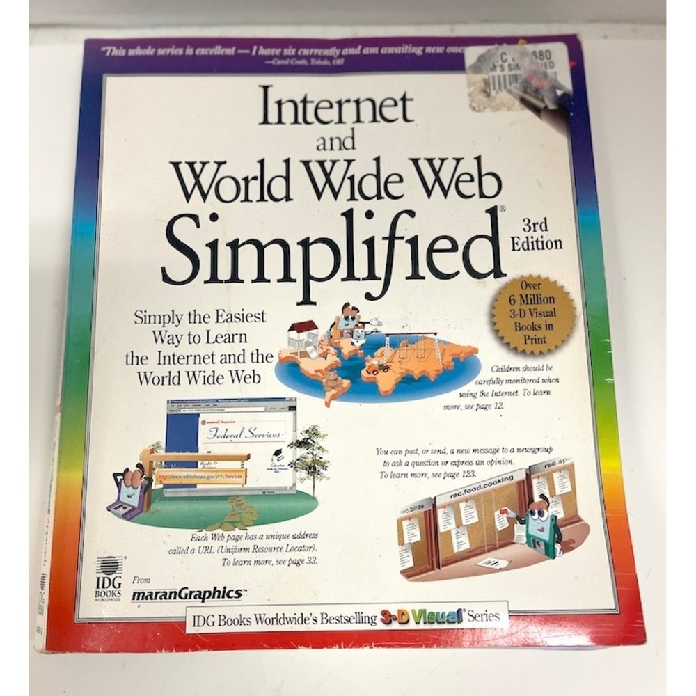 Internet and World Wide Web Simplified 3rd Ed 1999 1st Print Vintage Tech Book
